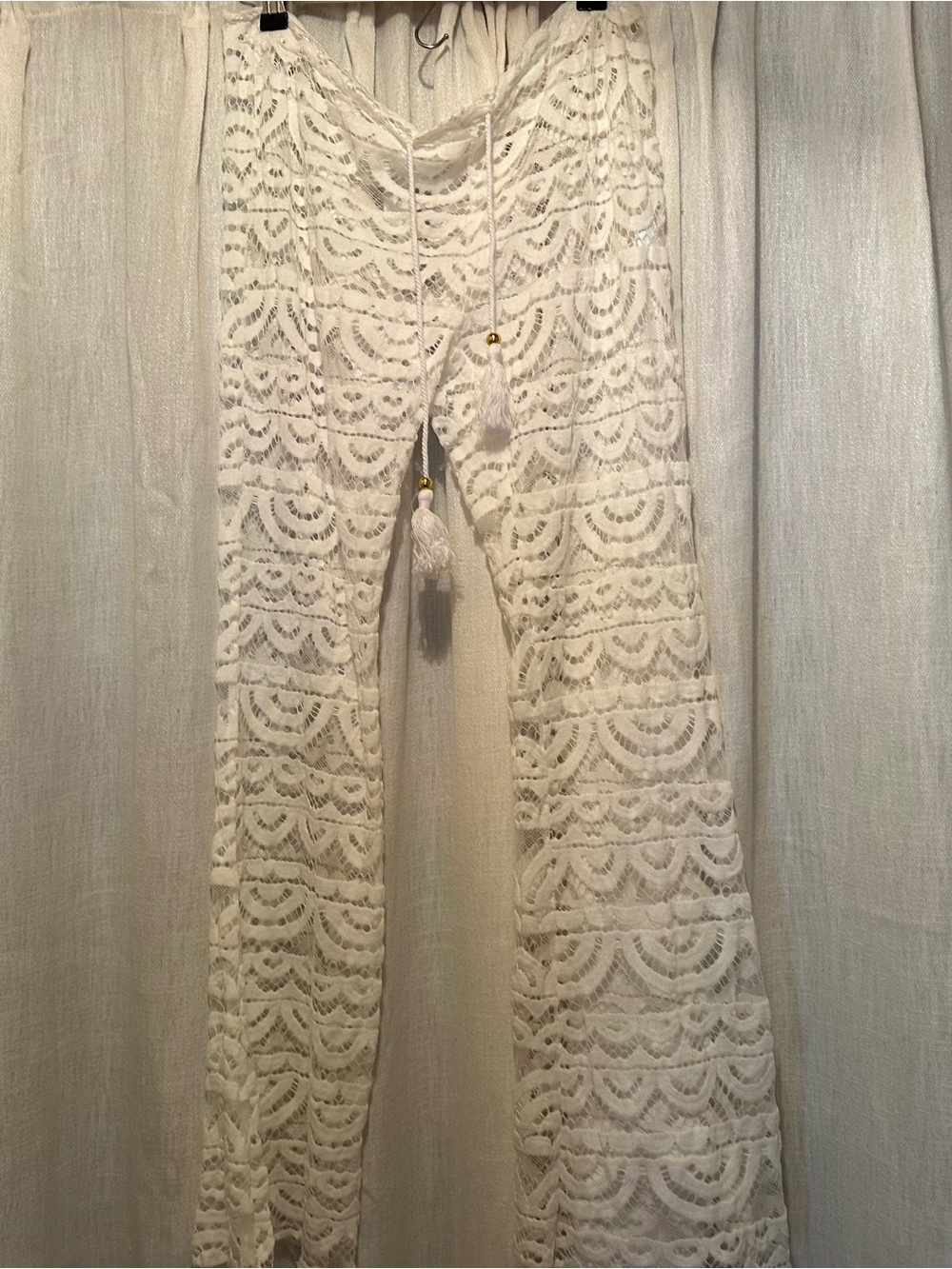 ✨ STUNNING Boho White Lace Cover-Up Pants ✨